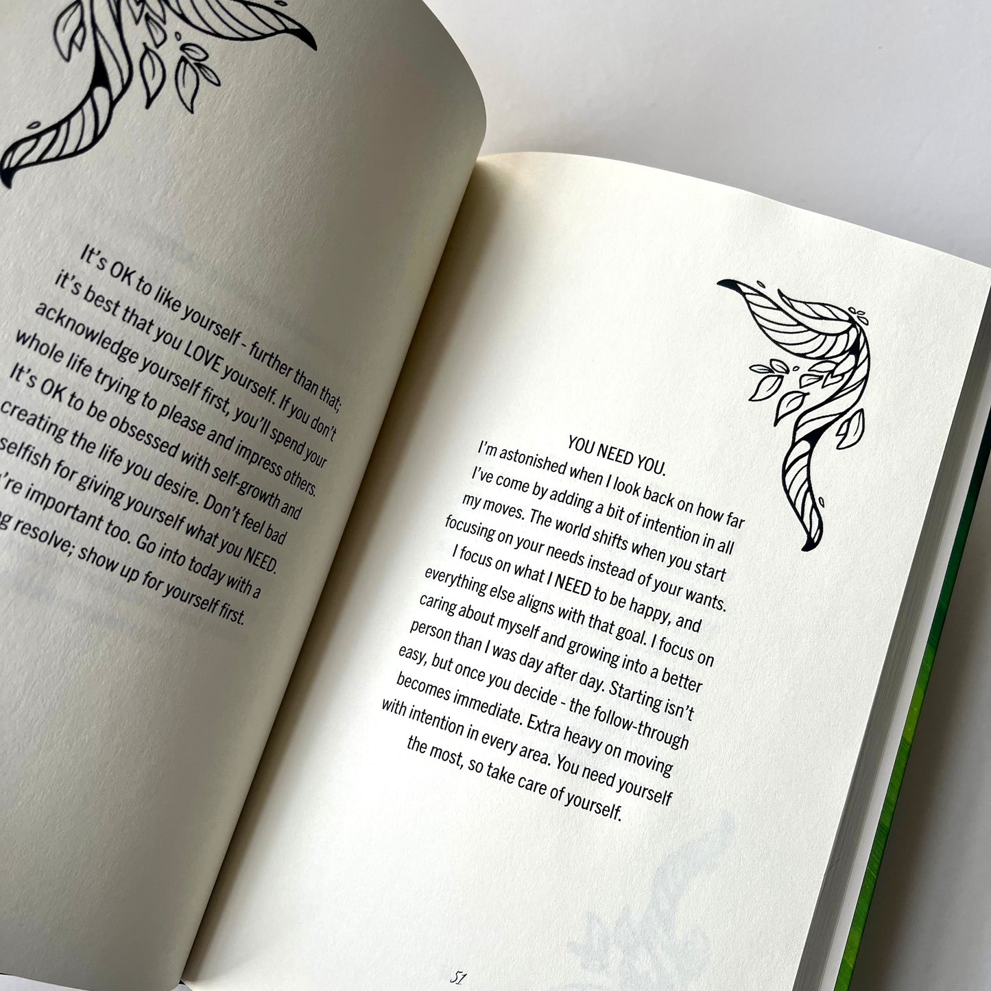 Inside Tabbatudes Affirmation book for daily motivation and self-care